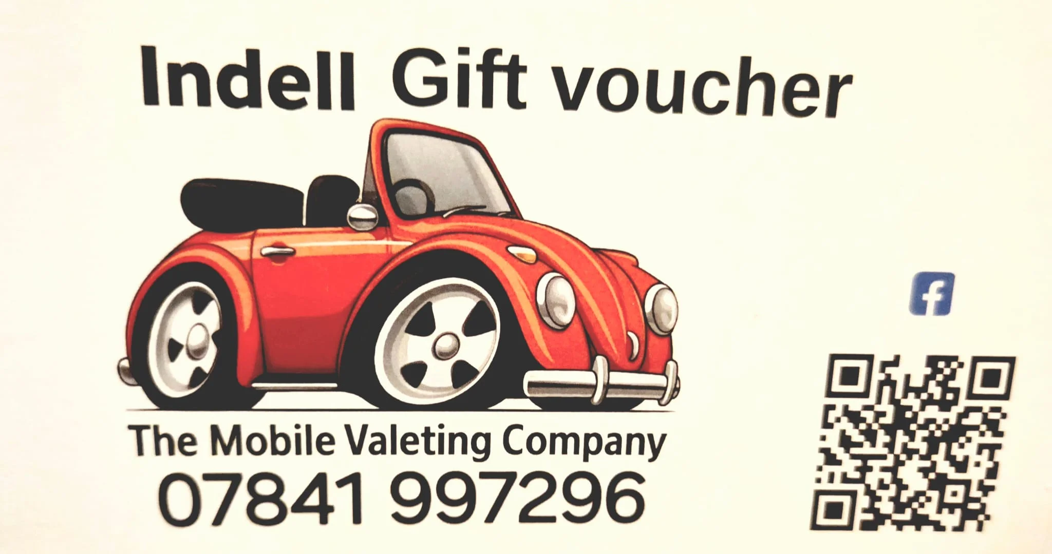 Indell Mobile Valeting Gift Card