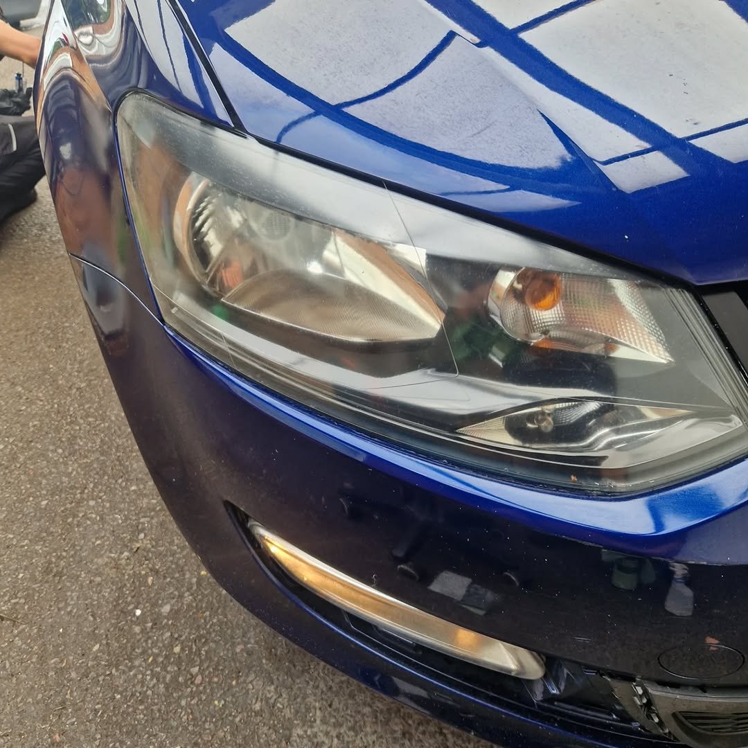 Headlight after cleaning